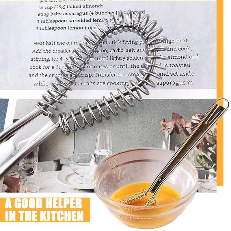 4Pcs Stainless Steel Mini Whisks Small Whisks for Cooking Small