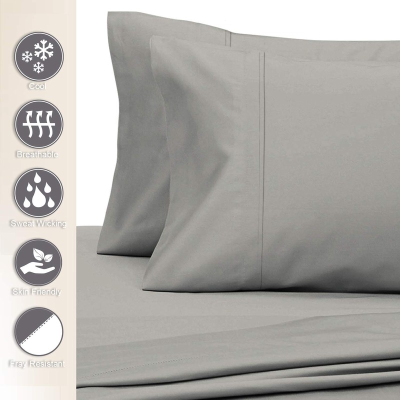 Pizuna Cotton Queen Pillowcase 50x75 cm, Soft 500 Thread Count