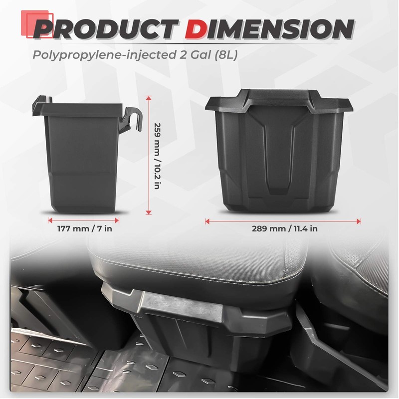 KEMIMOTO Center Underseat Storage Bin, Central Underseat Storage Box Compatible