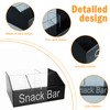Snack Organizer for Countertop, Black & Clear Acrylic Snack Bar