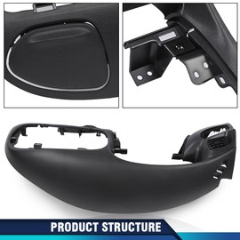 PIT66 Black Dash Pad Bezel Compatible with Ford F150 1997-2003/ Compatible with Ford Expedition 1997-2003