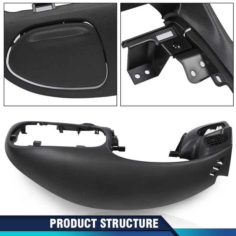 PIT66 Black Dash Pad Bezel Compatible with Ford F150 1997-2003/