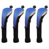 Andux 4Pcs/Set Long Neck Gold Golf Hybrids Club Head Covers