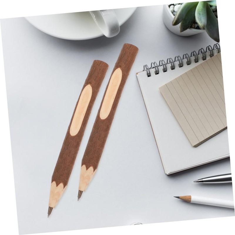 COHEALI 10Pcs Natural Log Pencils Wooden Pencils for Writing Drawing