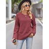 Jhsnjnr Women's Chunky Knitted Pullover Sweater Oversized Long Sleeve Tops