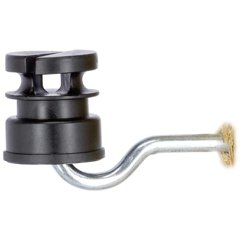 Agrarzone Pasture Fence Insulator, Slot Insulator, Black, 5.3 mm Support