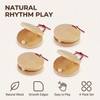 4Pcs Wooden Castanet, Percussion Instrument - 4Pcs Hand Finger Castanets,