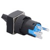 25Pcs Rotary Switch Knob 2 Position Self Locking Square Selector
