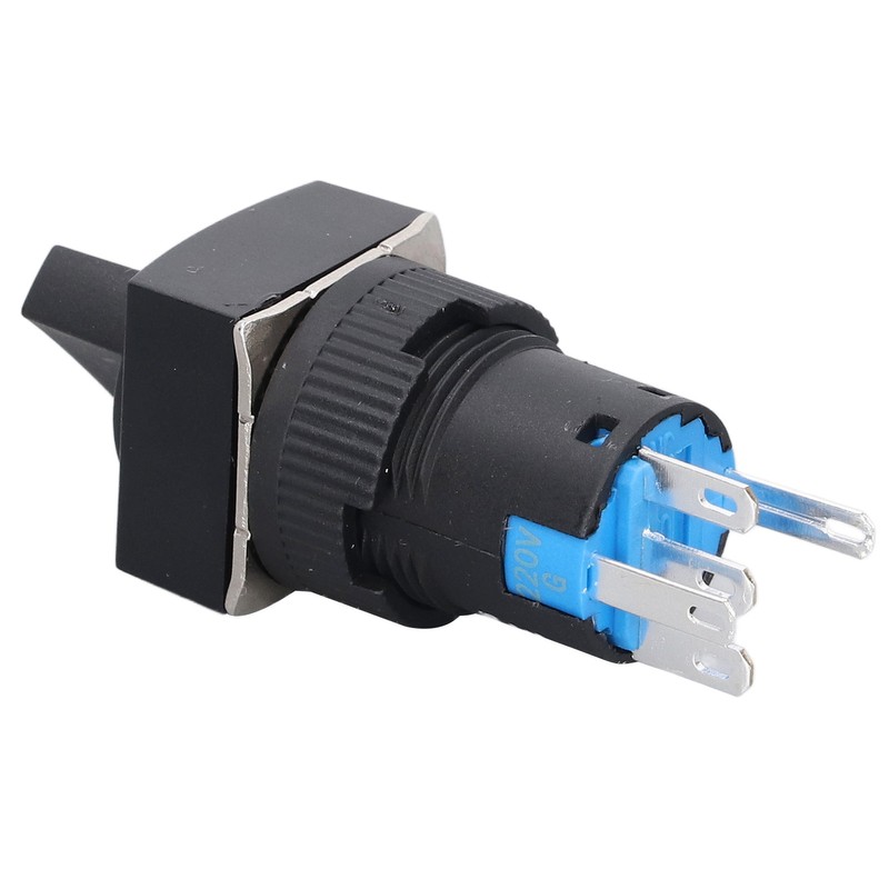 25Pcs Rotary Switch Knob 2 Position Self Locking Square Selector