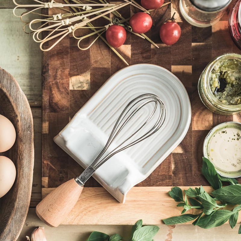 Ceramic Spoon Rest for Countertop Heat-Resistant Spoon Rest for Stove