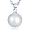 Unendlich U Classic Women's Necklace Round 8 mm Pearl Pendant 925 Sterling Silver Pearl Necklace, Enamel, Pearl