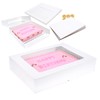Huoshange 6 Pack 19x14x4 Inch Auto-Popup Large Rectangle Cake Boxes