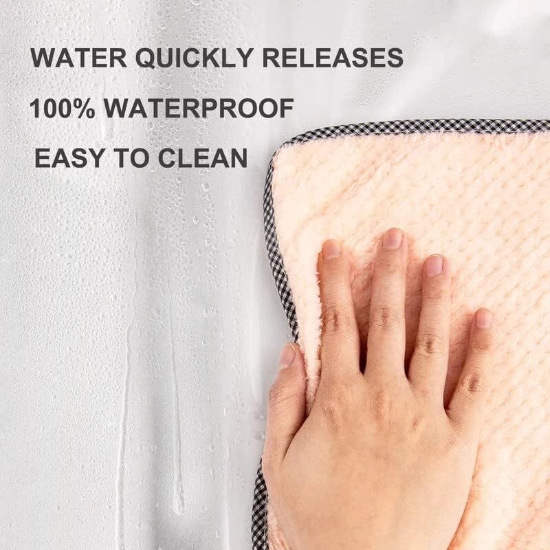 AmazerBath Clear Waterproof Shower Curtain Liner 72X84 Extra Long With
