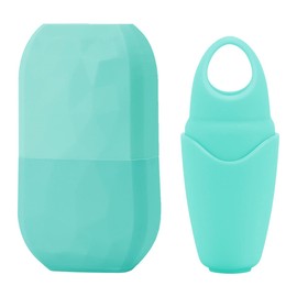 2 Pack Ice Roller for Face and Eye, Ice Face Roller Facial Beauty Ice Roller Skin Care Tools, Ice Facial Roller Gua Sha Face Massage, Silicone Ice Mould for Face Beauty Remove Fine Lines (Blue)