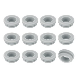 sourcing map 12Pcs Rubber Grommets, Mount Dia 15mm ID 11mm Snap Firewall Hole Plug, Anti-Scratch Hole Cover Plug for Electrical Box Cable Wiring, Gray