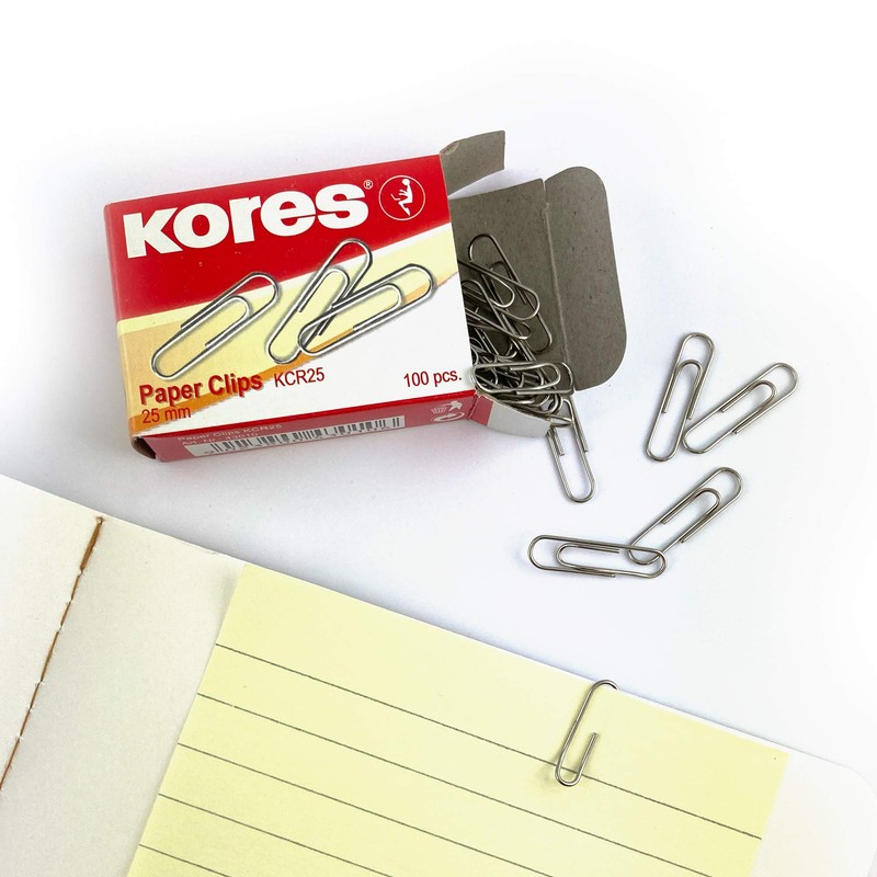 Kores - Small Metal Paper Clips for School, Office and