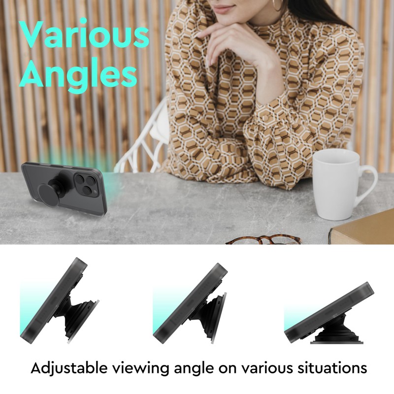 OnTheGrip Cute Natural Seashell Design Round Shape Collapsible Mobile Phone