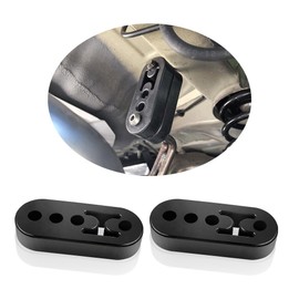 2 pieces EPDM 4-hole exhaust rubber (hole ID12 mm), adjustable exhaust rubber reinforced to protect the exhaust system, universal exhaust holder insulator, car gadgets, fit car, truck, SUV (2 pieces)