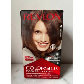 Revlon Colorsilk Beautiful Color - 51 Light Brown Permanent Hair Color - 2 BOX