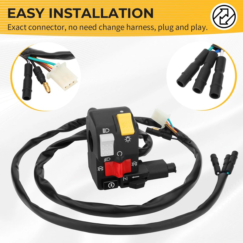 M MATI Handlebar Switch Start Kill Stop Headlight for Honda