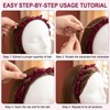 4 Pack Bangs Headband with Clips, 90s Velvet Hairhoop, Professional