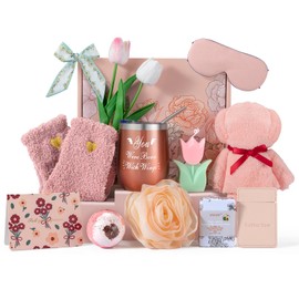 Delytid Gifts for Women - Mothers Day Gift For Mom, Grandma, Birthday Present Spa Self Care Gift Box Basket for Her, Aunt, Sister, Teacher, Get Well Soon Gifts For Women Who Have Everything
