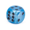 WeLoveBeads W6 Cube (16 mm) in Blue/Black Dots - Made