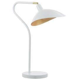 Safavieh Lighting Collection Giselle Adjustable Designer Table Lamp 30" White/Gold