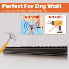 No Stud TV Wall Mount for All Brand 32-75Inch TVs, Universal Studless TV Drywall Mount Bracket for Flat Screen TVs, Low Profile, Loading Capacity 150lbs, Vesa 200x100 to 600 x 400mm