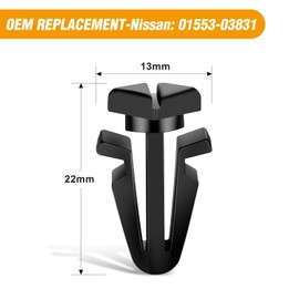 GOOACC 50 piezas de clip de retención de rejilla para Nissan 01553-03831 200SX, Axxess, Frontier, Maxima, Pulsar NX, Sentra, Stanza, Xterra, J30, M30, QX4