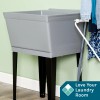 Tehila Grey 19 Gallon Utility Sink with Black Legs and