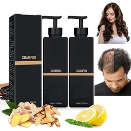 LUSCOR 2PCS Hair Shampoo，Hair Thickening Shampoo, Champú activador de raíces, Champú espesante para el cabello, Cuidado reparador del cabello, Para hombres y mujeres