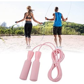 Saltar la cuerda, rodamientos dobles Saltar la cuerda Amplia aplicación para fitness para adultos(Rosado)