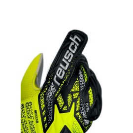 Reusch Attrakt Solid Junior Grip Goalkeeper Gloves Football Gloves for Children and Teenagers for Boys Girls Suitable for All Weather Conditions and Pitch Surfaces