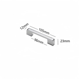 Boxonly Door Handles,96mm Hole Center Bright Chrome American Style Zinc Alloy Drawer Cupboard Wardrobe Door Handle Kitchen Hardware Cabinet Pulls 5 PCS
