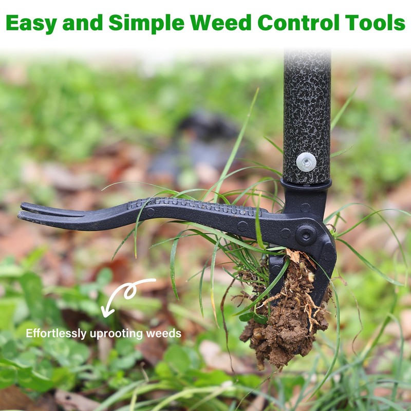 LLARGUEST Weed Puller Tool, 61" Stand Up Heavy Duty Gardening