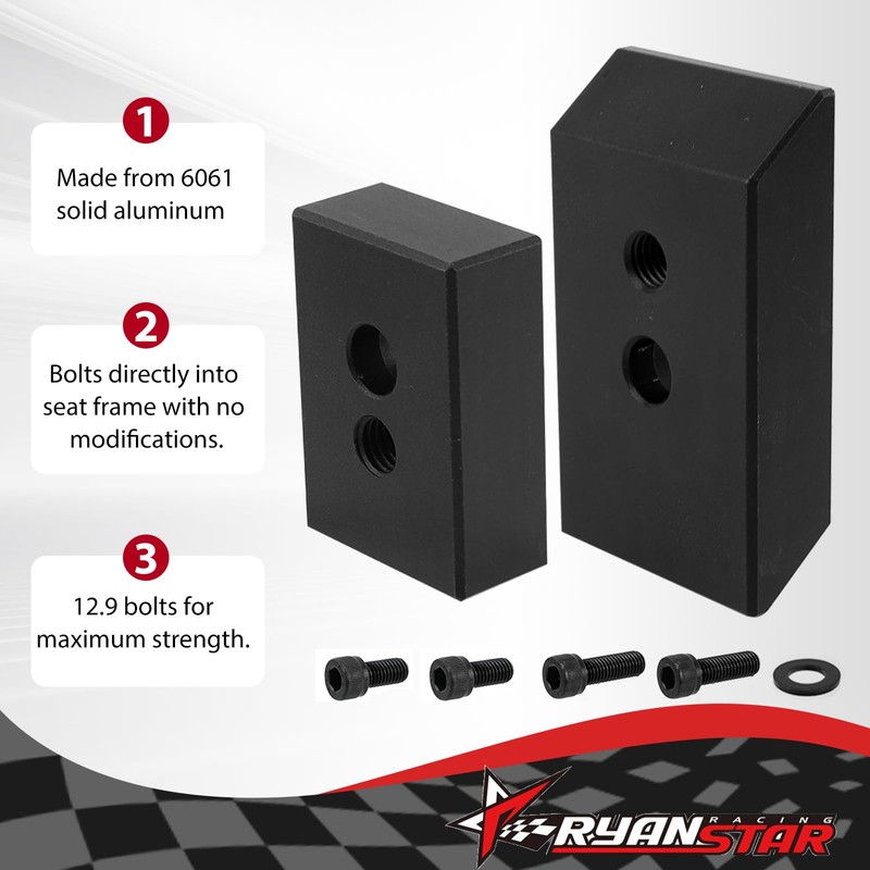 RYANSTAR RACING Front Seat Riser Spacer Lift 3/4" Compatible with