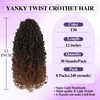 Yanky Twist Crochet Hair for black women 12 Inch 8