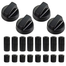Universal Control Knobs, 16 Pieces, Oven Hob Control Knobs, Cooker Knobs Knobs Switch, Cooker Knobs, Universal Control Knobs for All Types of Oven, Hob & Hob, Black