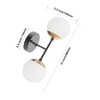 Tipace Black and Gold Wall Light,Mid Century Modern Globe Wall