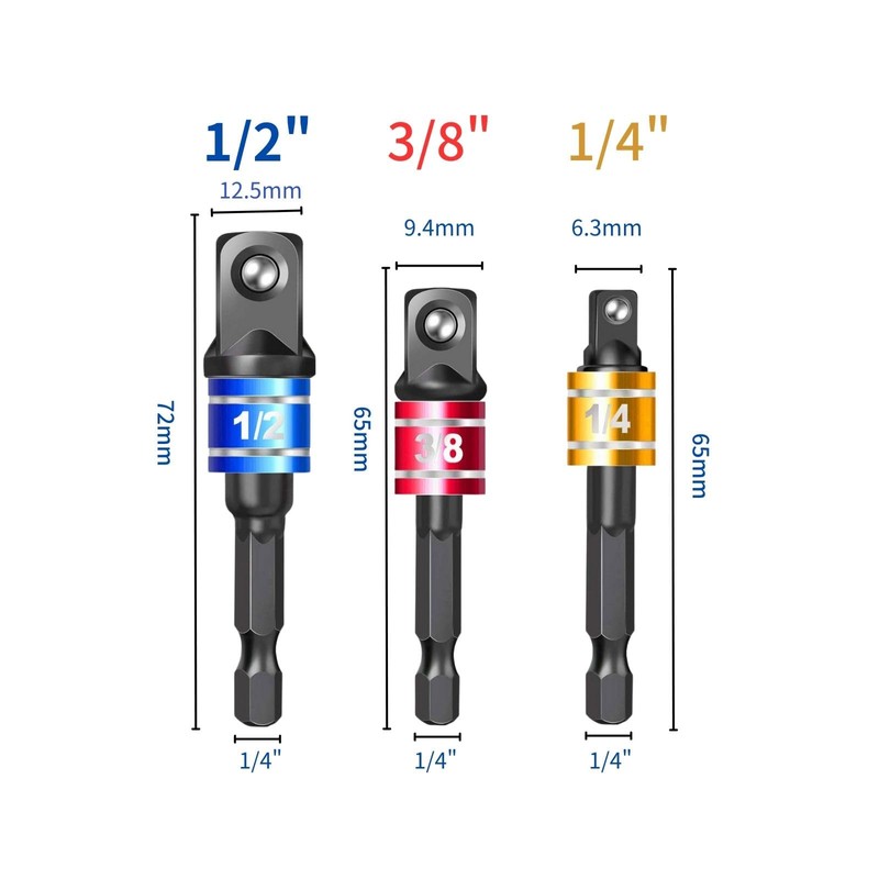 105° Angle Wrench Attachment Adapter 1/4 Inch Drill Hex Shank