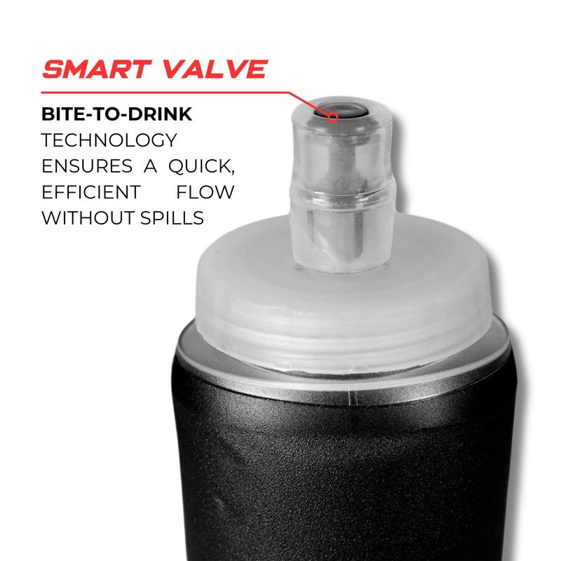 HLTHY Soft Flask Water Bottle for Running - Collapsible for