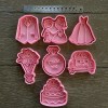 Unbranded 7-Piece Wedding Themed Cookie Cutters & Stamp Set +