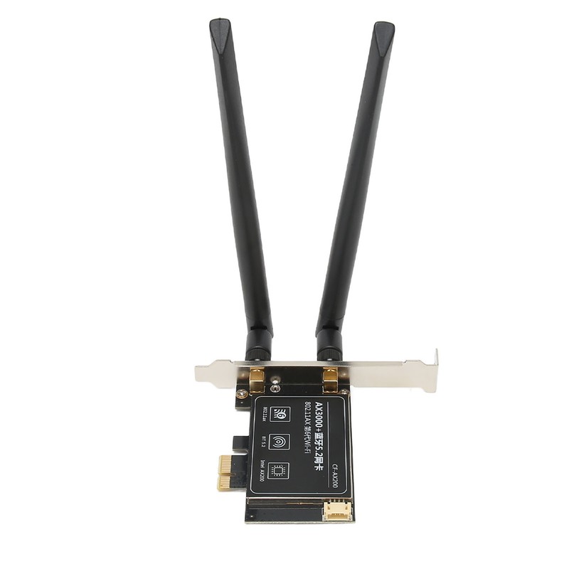 WiFi 6 PCIe Card AX3000Mbps 2.4GHz 5GHz Dual Antenna BT5.2
