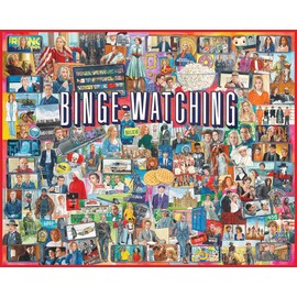 White Mountain Puzzles - Binge Watching - 1000 Piece Jigsaw Puzzle for Adults - Fun Family Activity - 24"x30"