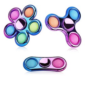 Pop Fidget Spinner, 3 Pack Fidget Toys Adults - Fidget Spinners for Kids, Fidget Toys for Kids Teens for Party Favors Classroom Carnival Prize