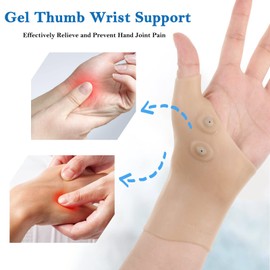 4 Pieces Gel Wrist Thumb Support,Thumb Support for Arthritis Breathable Wrist Support Brace Waterproof Carpal Tunnel for Thumb Arthritis,Carpal Tunnel,Gel Thumb Brace for Men and Women Fits Both Hands