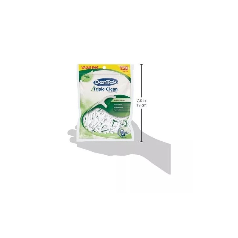 - Dentek Triple Clean Floss Elecciones, 150 Count (paquete De