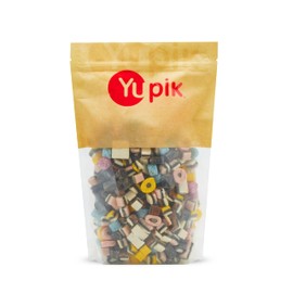 Yupik Assorted Mini Licorice Candies, 2.2 lb (35.2 oz), Natural Flavours & Colors, Mixed Shapes & Textures, Ideal Snack & Gifts
