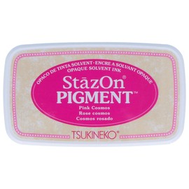 Tsukineko SZ-PIG-081 SZPIG-081 StazOn Pigment Ink Pad Pink Cosmos Large Opaque Air Drying Waterproof Embossing